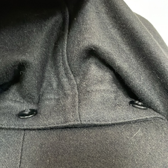 Women’s Calvin Klein Sz Small wool winter coat Removable hood zip & snap lined - Picture 11 of 11